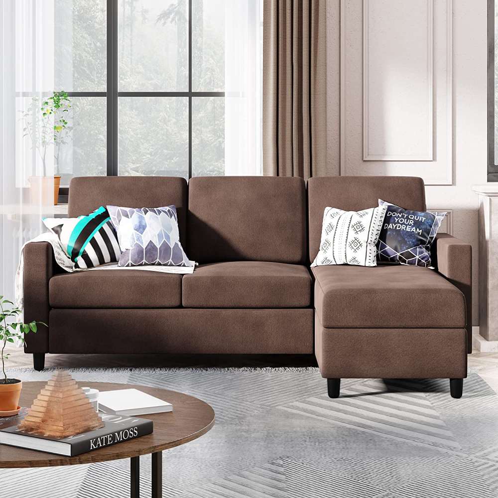 L-Shaped Couch - Dark Gray: image 3